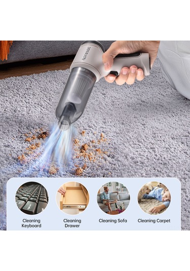 Yifomall Aoresac Taşınabilir Araç İçi Kablosuz Süpürge, 12000pa Güçlü Emiş, 2000mah Pil, Usb Şarj, Fırçalı Motor