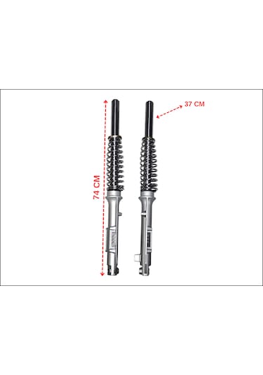 Elektrikli Bisiklet 3 Teker Kasalı Ön Amortisör Takım Kampanalı 37mm-3007