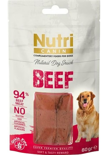 Nutri Canin Sığır Etli Tahılsız Köpek Ödül Maması 80 G