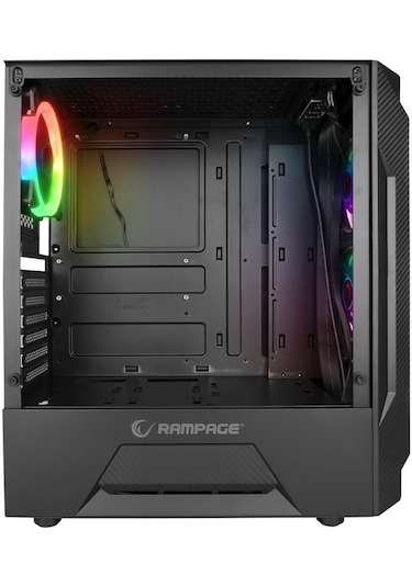Rampage Fusıon 650w 80+ Bronze 4 12cm Rainbow Temperli Camlı Atx Mid-t Gaming Oyuncu Kasası