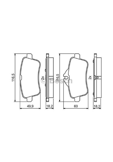 Mercedes Gle Serisi 166 350d 4matıc 3.0 2015-2018 Bosch Arka Balata