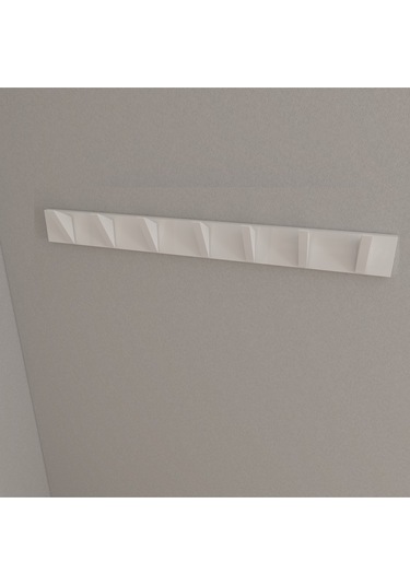 Hepsi3boyutlu Modern Duvar & Kapı Kanca Askılık - 7 Adet Beyaz Kanca Askılık - Model No : 5 Beyaz