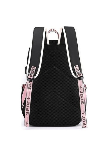 2020 Siyah Beyaz Mao Qiu Naylon Malzeme Sırt Çantaları İle Swagger Çanta Antrasit - Siyah