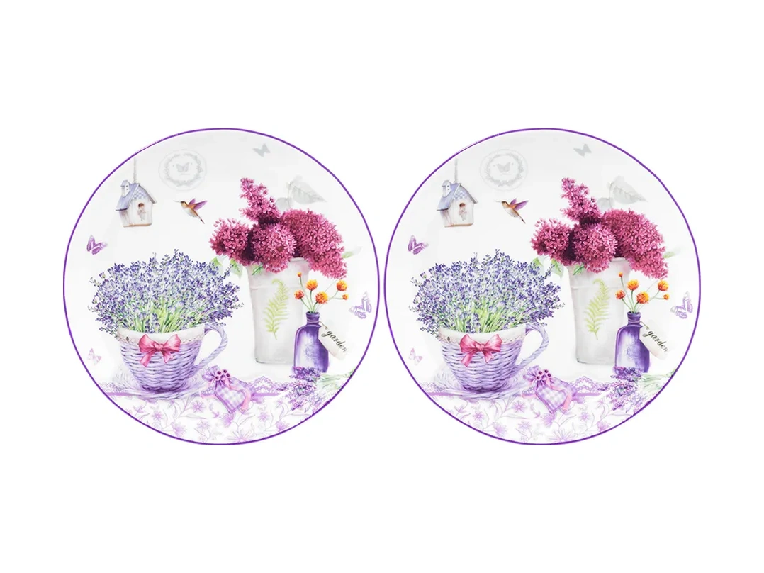 Elan Gallery Lavantalı Tabak "lavanta" 2 Adet, 16 Cm" 342352225 Beyaz