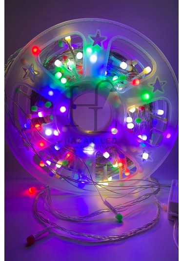 50 M Rgb İp Led Işık Ip20 İç Mekan Eklenebilir Fonksiyonlu Şeffaf Kablolu Dekoratif Led Işık Çok Renkli