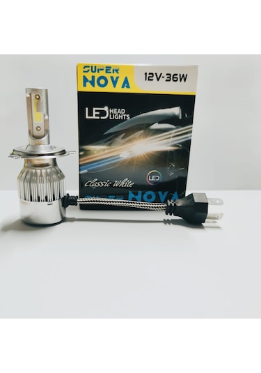 Supernova Buz Mavi H4 Simsek Etkili Zenon Cob Led Xenon Led Headl