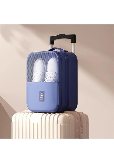Pazly Suntek Seyahat Ayakkabı Çantası - El Taşımalı, Erkek & Kadın, Mavi Mavi