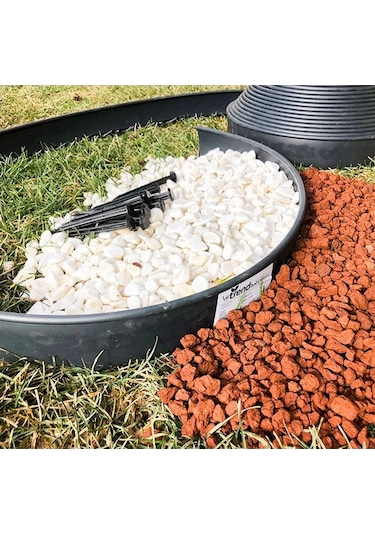 Trend Bahçe Çim Ayırıcı 10 M Siyah Çim Bahçe Sınırlayıcı Taş Top