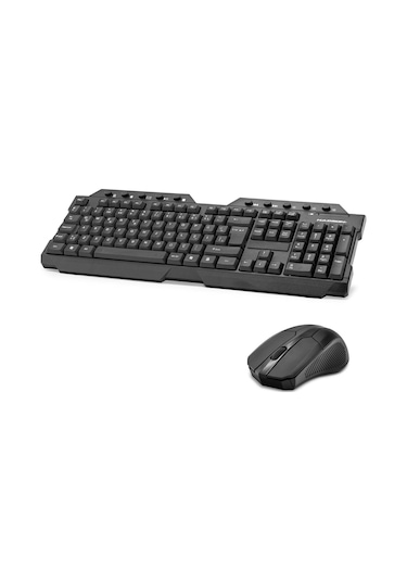 Büro Ev Ofis Bilgisayarı İçin Siyah Wifi Kablosuz Q Klavye Mouse Seti Diğer