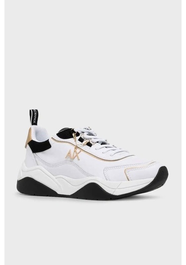 Kadın Armani Exchange Kalın Tabanlı Sneaker Ayakkabı - Beyaz 4221540