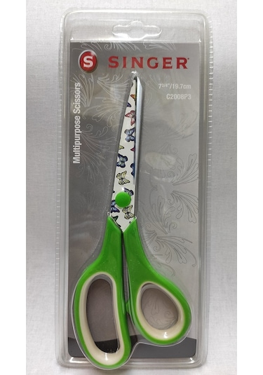 Sınger Çiçek Desenli Çok Amaçlı Renkli Saplı Makas