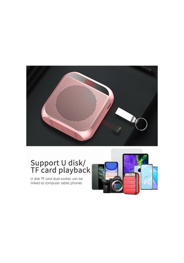 Yüksek Hoparlör Ses Amplifikatörü Hoparlör Bluetooth Hoparlör Mikrofon Okul Öğretmeni Mikrofon Taşınabilir Hoparlör