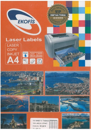 Ekofis Lazer Etiket 70x46 1800 Lü Diğer