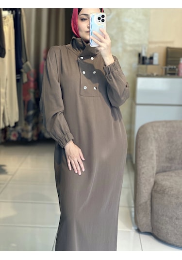 Olla Collection Brown Tensel Elbise Kahverengi
