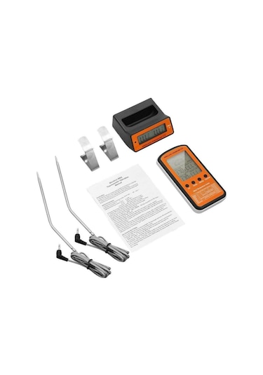 Sones Kablosuz Uzaktan Barbekü Termometresi Çift Prob Dijital Pişirme Et Gıda Fırın Termometresi