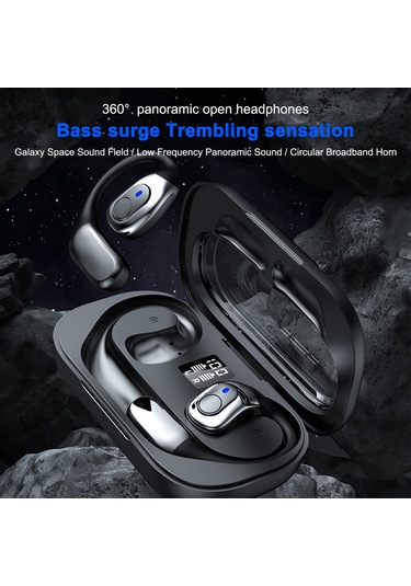 Geeksen Bt5.4 Kablosuz Spor Kulaklık - Su Geçirmez, 5 Saat Müzik, Şarj Kutusu İle Oyun Modu Siyah/beyaz