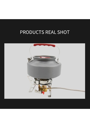 Skycıty 3 Brülörlü Açık Hava Sobası, Üç Çekirdekli Kamp Yüksek Güçlü Rüzgar Geçirmez Taşınabilir Soba 6800w Gümüş