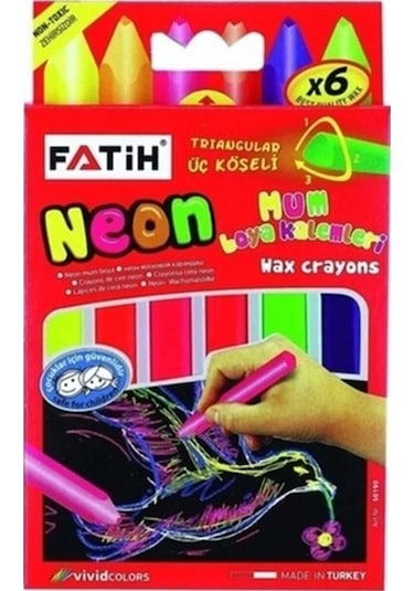 Fatih Mum Boya Wax Crayons Neon 6lı