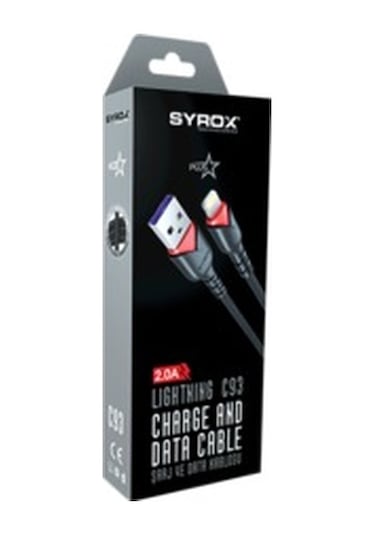 Syrox Lightning 1M / Kırmızı Siyah Gül -C93