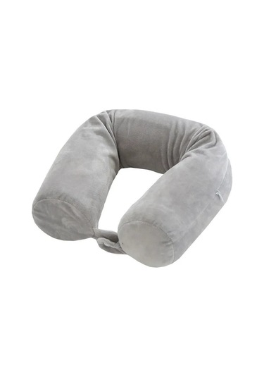 Geeksen Esnek Hafıza Köpük Boyun Yastığı - Öğle Yatması Seyahat Boyun Desteği - Uzun Silindir Kivircik Boyun Yastığı Lacivert Koyu Mavi