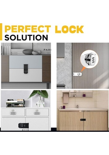 Ulzyvf Siyah Parola Paket, Kombinasyon Kilidi, Kapı İçin Hasp Güvenlik Kiliti, Döner Basamaklı 2 Adet