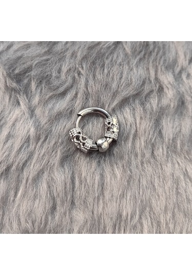 Chavin Çelik Gotik Dizayn Bayan Erkek Tek Küpe et04