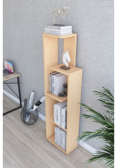Zile 4 Raflı Kitaplık, Kayın 44x157x25 Cm Nocolor-0b4ce28c