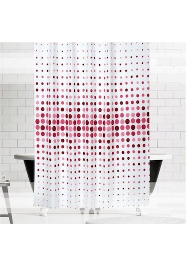 Zethome Evdy Banyo Duş Perdesi 4961 Tek Kanat Pembe 1X180X200 Pembe