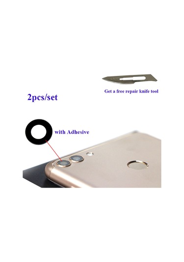 Huawei Y9 Prime 2018 Arka Kamera Camı Lensi Çıtasız Cam