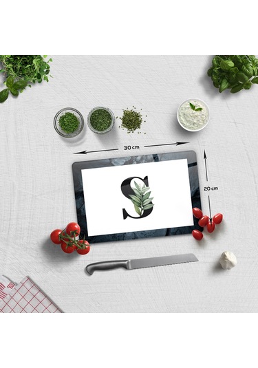 Decorita Cam Kesme Tahtası - Cam Kesme Tablası Harfli Tasarım S 20 CM x 30 CM