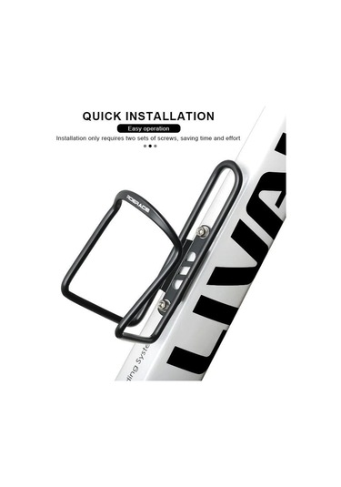 Bisiklet Su Şişesi Tutucu Alüminyum Alaşım Hafif Dağ Yol Bisikleti Şişe Kafesi Bisiklet Tek Parça İçecek Su Bardağı Standı Siyah