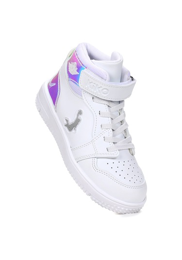 Hayka Cırtlı Basketbol Erkek/kız Çocuk Spor Ayakkabı Beyaz