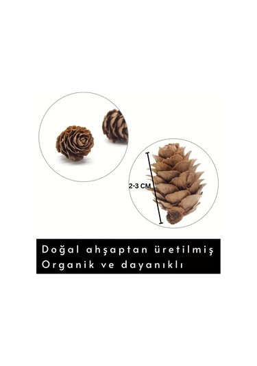 Doğal Kurutulmuş Çam Kozalak Seti-75 Gr, Hobi Ve Yılbaşı Süsü, Hediye Paketleme, 45-50 Adet - 2-3 Cm