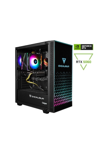 Casper Excalibur E65L.147F-EF60A-0HD i7-14700F 64 GB 1 TB SSD RTX5060 W11H Masaüstü Oyuncu Bilgisayarı