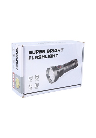 Sones W5201-1 19 Led 3200lm Süper Parlak Şarj Edilebilir El Feneri Siyah