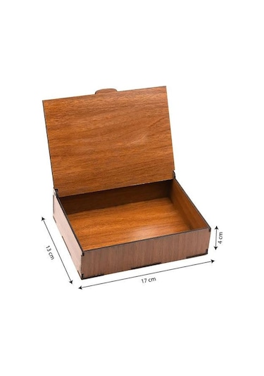 Sevdiklerinize Özel Ahşap Hediye Kutusunda 4 Adet Karam Gurme Bitter Çikolatalı ( İyi ki Doğdun Yazılı )