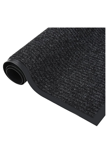 Oluklu Siyah Çamur Kazıyıcı Sıyırıcı Kapı Önü Paspası 60x90