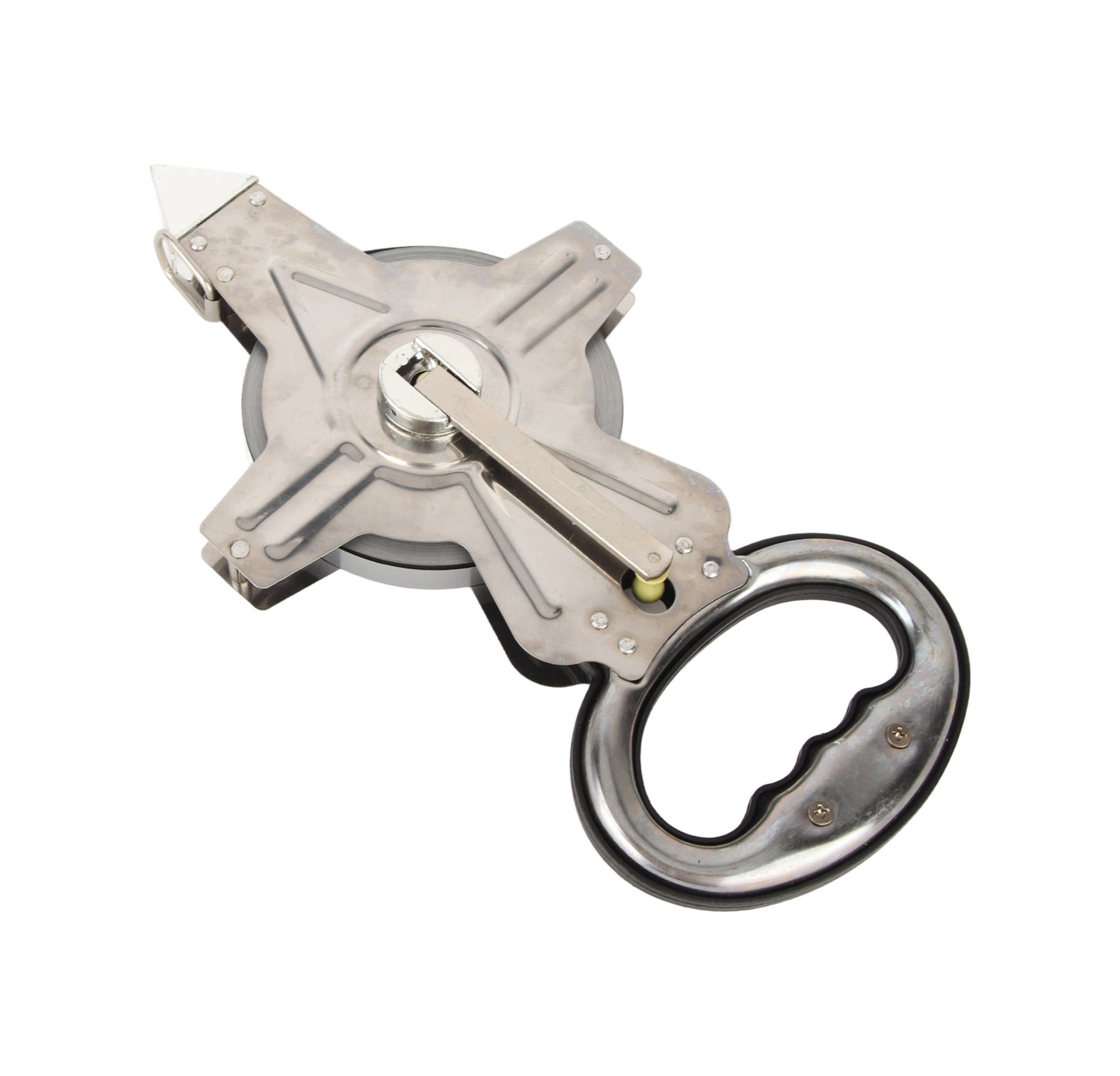 Tenfowee 50m Çelik Şerit Ölçücü, Ergonomik Tutamaklı, Dayanıklı Paslanmaz Çelik Kasa, İnşaat Ve Mühendislik Ölçümleri İçin Hızlı Geri Çekimli 50