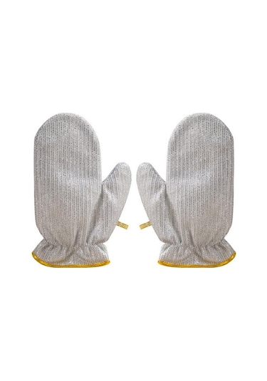 2 Adet Bulaşık Yıkama Eldiveni Çok Fonksiyonlu Çelik Tel Temizlik Eldiveni Su Geçirmez Ev Eldivenleri Mutfak İçin