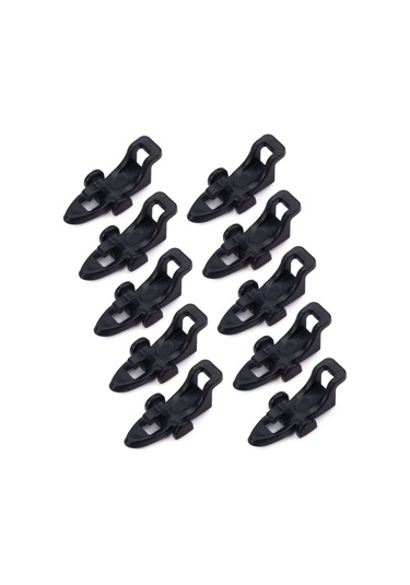 Xiyyadms 10 Adet Siyah Abs İğne Tutucu, O Halkalı Balıkçılık İğne Tutucu Aleti