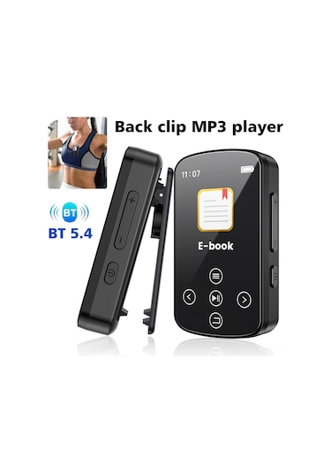 Samdoo Bluetooth 5.4 Kablosuz Mp3 Çalar - 1.5" Dokunmatik Ekran, Fm Radyo, Ses Kayıt Özelliği İle Spor Ve Seyahat İçin Taşınabilir Müzik Çalar