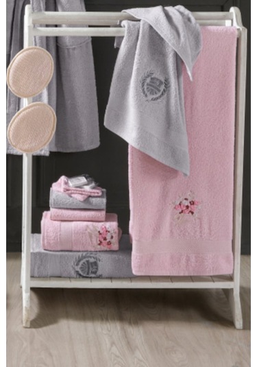 Güvenal Asya 16 Parça Kutulu Çeyizlik Aile Bornoz Seti