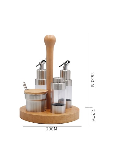Sones Ahşap Yaratıcı Baharat Kavanozu Seti Mutfak Rafı Diğer