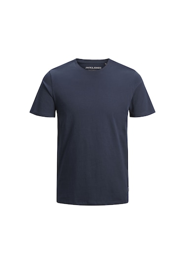 Jack & Jones Bisiklet Yaka Basic Tisört-Organic 12156101 Navy Blazer Lacivert
