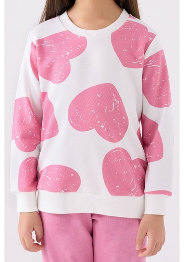 Kız Çocuk Eşofman Takım Krem