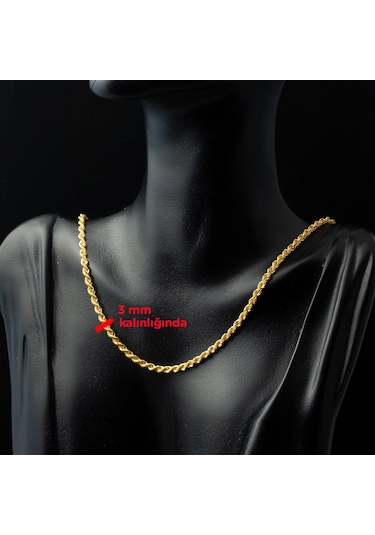 60 cm. Burma 8 Ayar Altın Zincir 8HL603