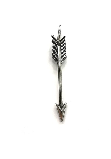 Omar Silver Unisex Ok Figürlü Kolye Ucu Oksitli Gümüş Omr8645 (498401608)