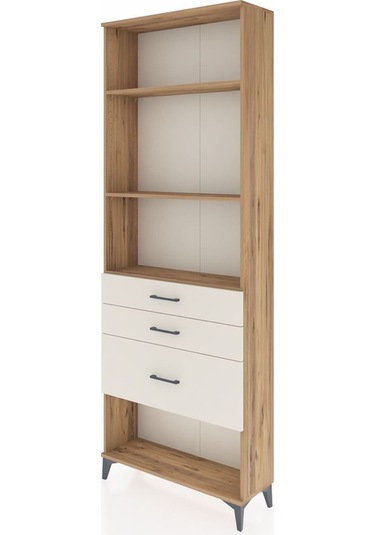 Arges Dolap 3 Raflı 3 Çekmeceli 88x30x243 Çam-aytaşı Atlas Çam