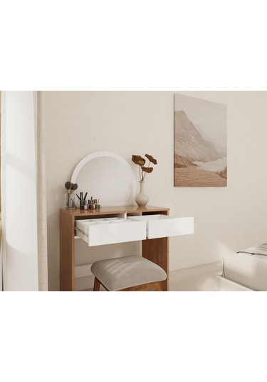 Huzur Makyaj Masası Marbellakiraz Beyaz