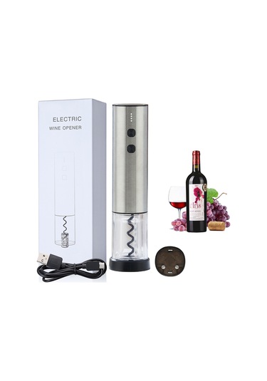 Sones Elektrikli Açacak Paslanmaz Çelik Mini Kırmızı Şarap Şişe Açacağı, Renk: By266 Şeffaf Kabuk Diğer